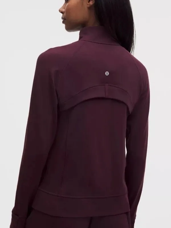 Lululemon NWT Define Track Zip-Up Jacket in Black Plum Purple Lion Size 2 - Image 2