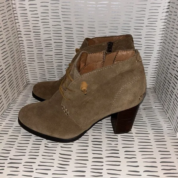 Sperry Women's Dasher‎ Gale Boot Size 9 Block Heel Bootie Lace Up Tan Suede - Image 2