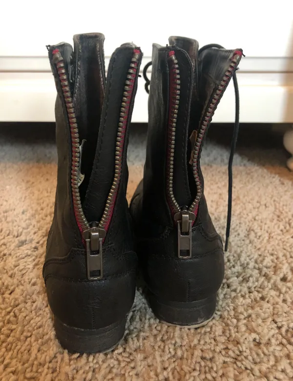Madden Girl Black Combat Boots - Image 3