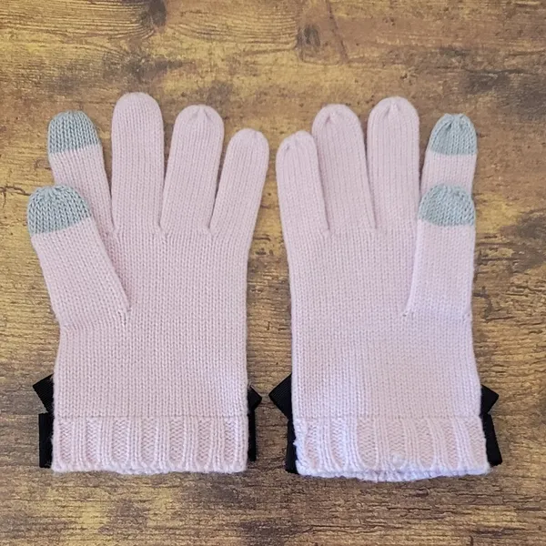 Kate Spade Bow Knit Gloves In Pink - Image 3