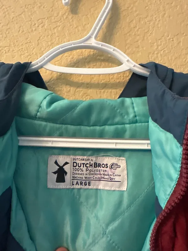 Dutch bros original Oregon windbreaker/jacket Multiple Size L - Image 3