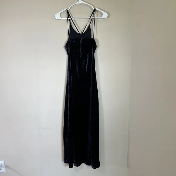 J. Crew Silk velvet‎ halter slip dress NEW NWT violet Size 2 - Image 6