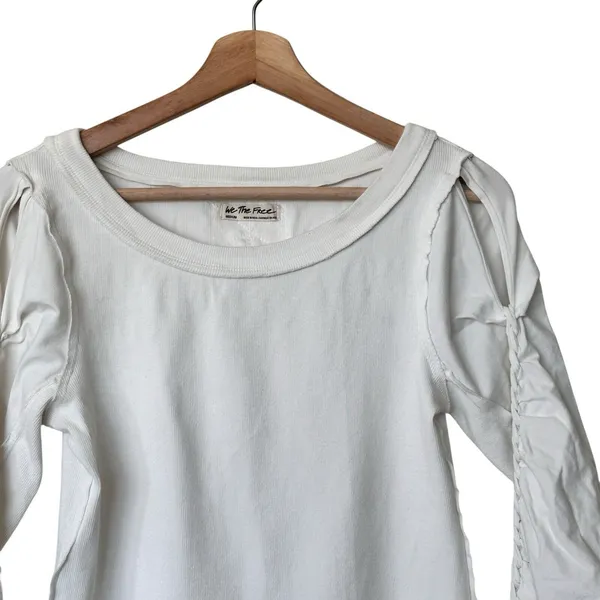 Free People We the Free M Daisy Chain Cuff Cut Out Twisted Detailed Sleeves Top - Image 7