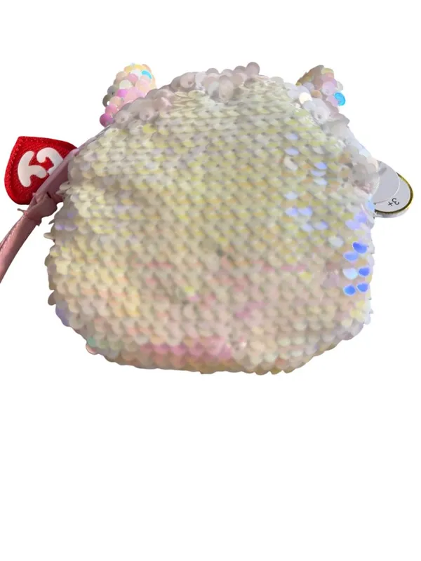 Ty Fashion Diamond Unicorn Sequin Wristlet Bag Rainbow Lining Glitter Accent NWT - Image 3