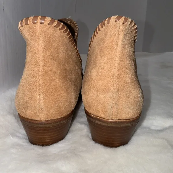 Jack Rogers Womens Suede Scalloped Trim Ankle Booties Brown Size 8.5 - Image 10