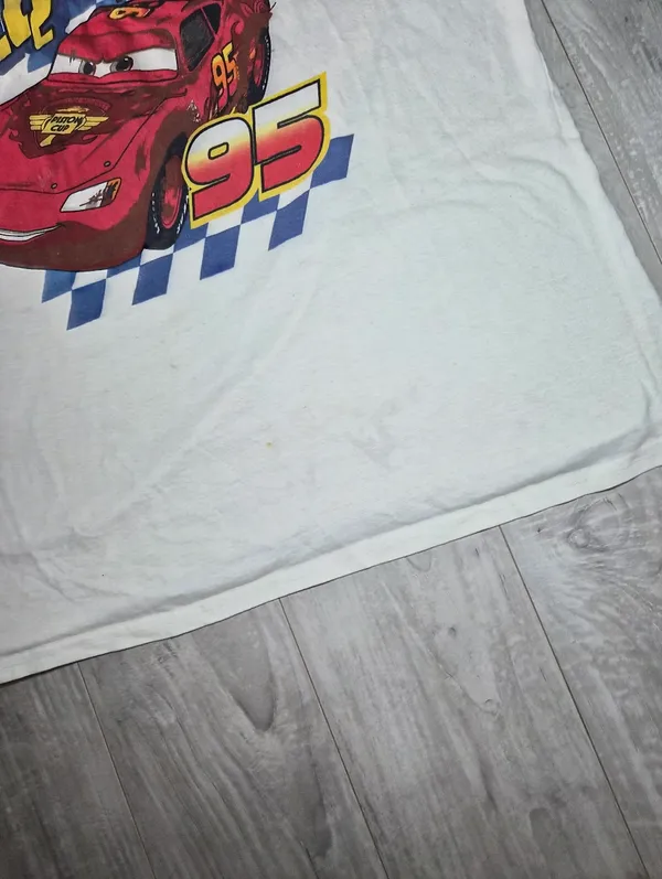 Disney Lightning McQueen Tee - White with Red, Yellow & Blue Graphics - Image 2