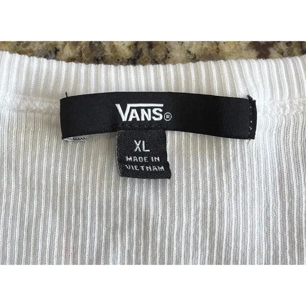 Vans Drew Ribbed Crop Tank Top Womens XL White Sleeveless Casual NEW - Image 6