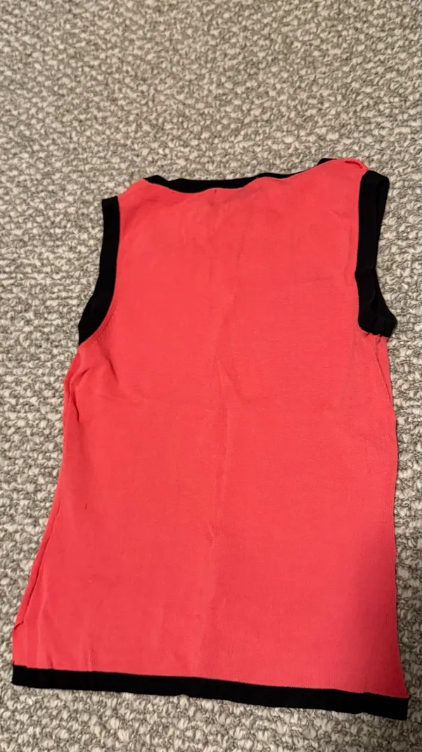 Finity Coral Sleeveless Tank with Black Trim - Medium - Image 3