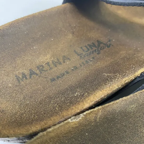 Marina Luna Comfort Made in Italy Blue Sandals Sz measures just under‎ 37 - Image 8