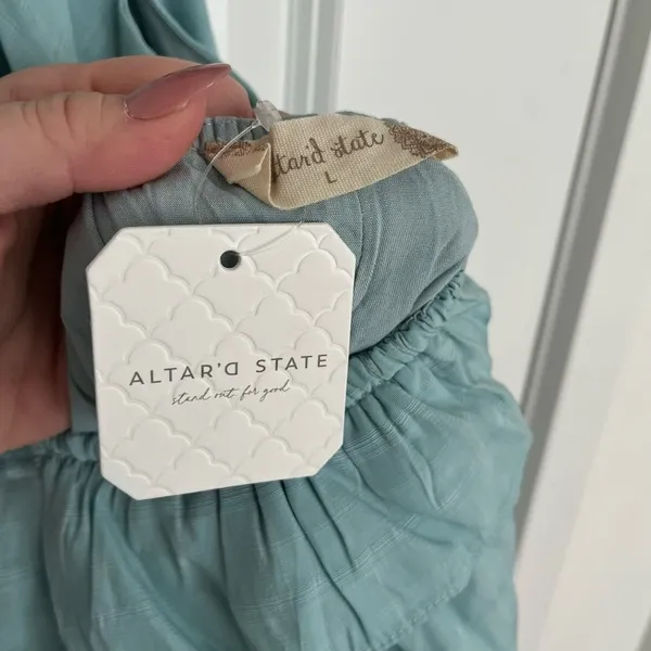NEW Altar’d State Blue Mini Dress Size Large NWT - Image 5