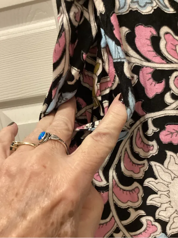Cynthia Rowley Black Floral Wide-Leg Pants - Image 3
