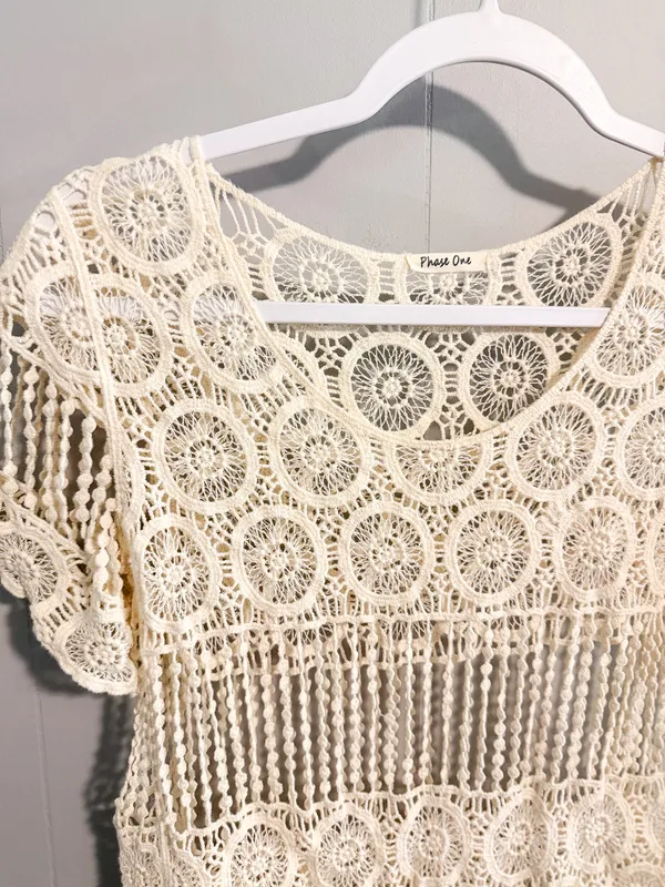 Phase One Crochet Top White Size M - Image 2