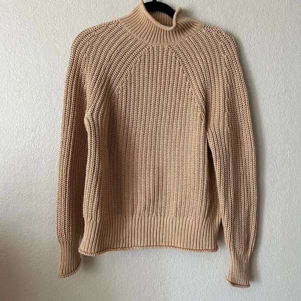 J. Crew Relaxed Rollneck Pullover Knit Sweater in Sandy Beach Size XS - Image 2