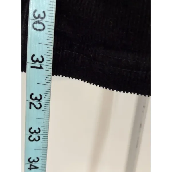 Lone Tree Black Corduroy Bib Mini Dress Size Medium Button Front Adj‎ Straps - Image 3