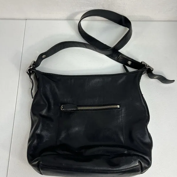 Coach Medium Shoulder Bag Legacy Penny Hobo 19889 Silver Hardware Black Leather - Image 6