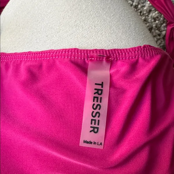 Hot Pink Cross Halter Crop Top Size M - Image 4