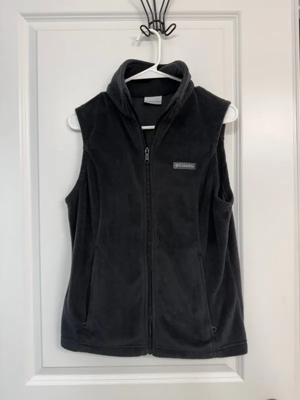 Columbia Black Full Zip Fleece Vest Women’s M - Image 3