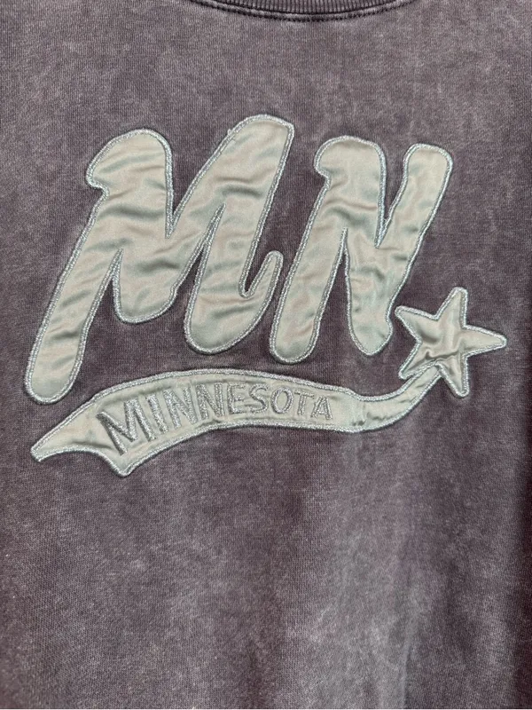 MN Graphic Crewneck Sweater in Purple - Image 2
