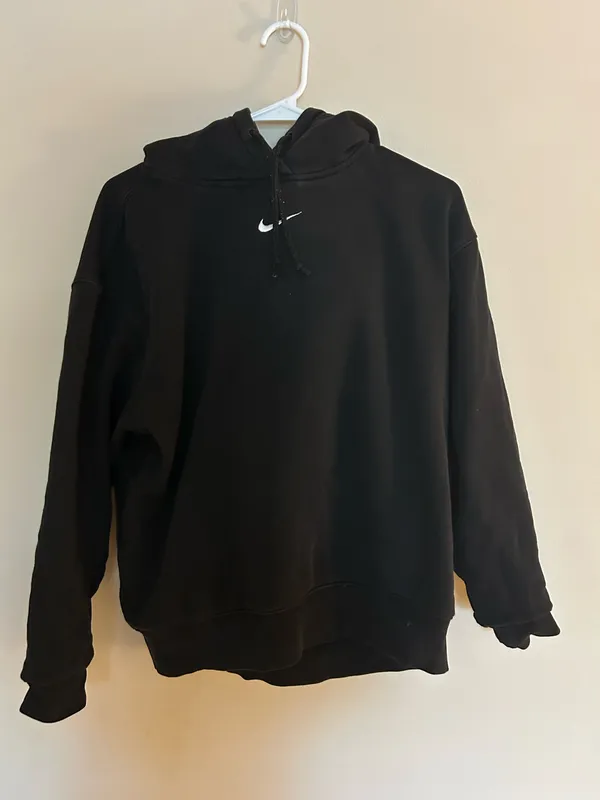 Nike Black Hoodie Sweatshirt Logo Swoosh - Image 2