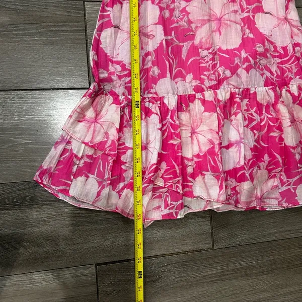 NWT Pink Loveshackfancy Floral Cotton Silk Teyana Mini Dress Holiday Sun Fuschia - Image 11