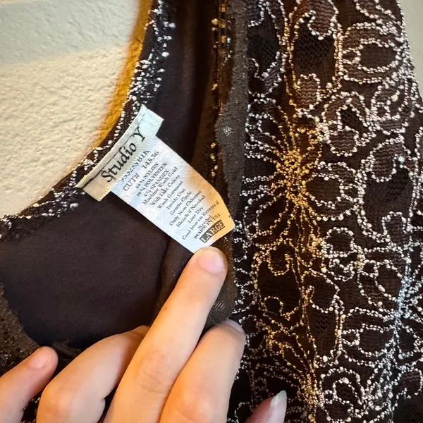 Studio Y VTG Y2K Brown Fairycore Clasp Top - Image 3