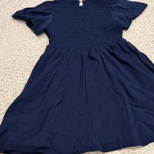 Gap Navy Blue Fit & Flare Dress Size Medium C11-148 - Image 6