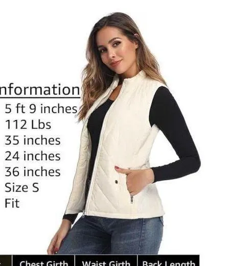 NEW Vest Stand Collar Lightweight Zip Quilted Large - Image 3