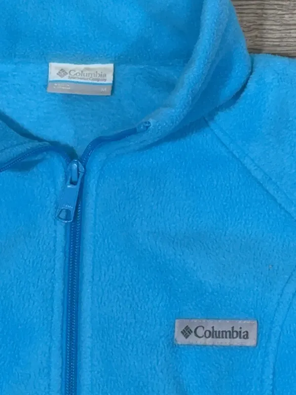 Columbia Women’s M Turquoise Blue Full Zip Fleece Jacket Zip Pockets Outdoor - Image 8