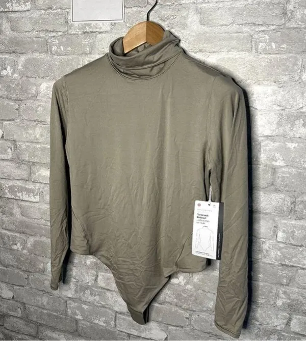 Lululemon Nulu Turtleneck Bodysuit Long Sleeve Thong Cut NWT Size XL (RVSN) - Image 2