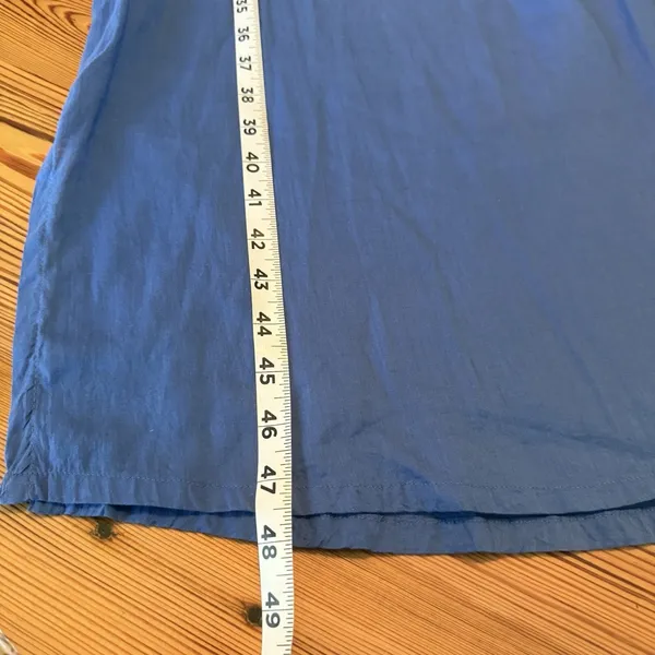 Vtg April Cornell Maxi Dress Sz Small Cornflower‎ Blue Prairie Cottagecore Fairy - Image 9