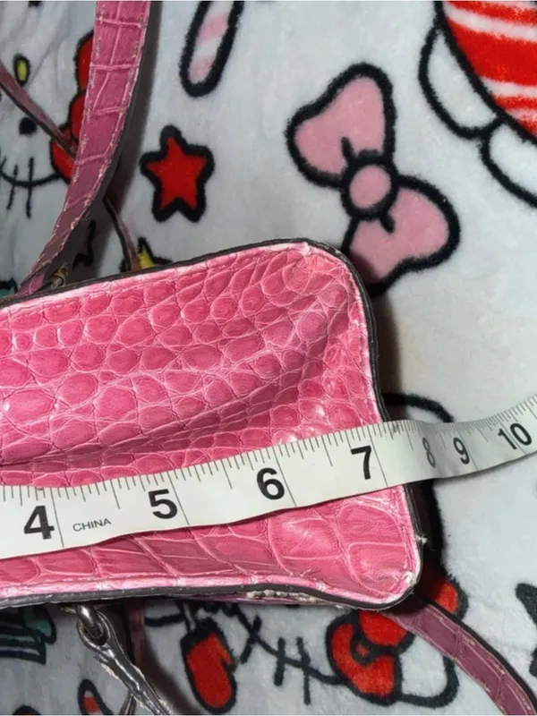 Vintage Liz Claiborne Faux-Croc Shoulder Bag - Image 8