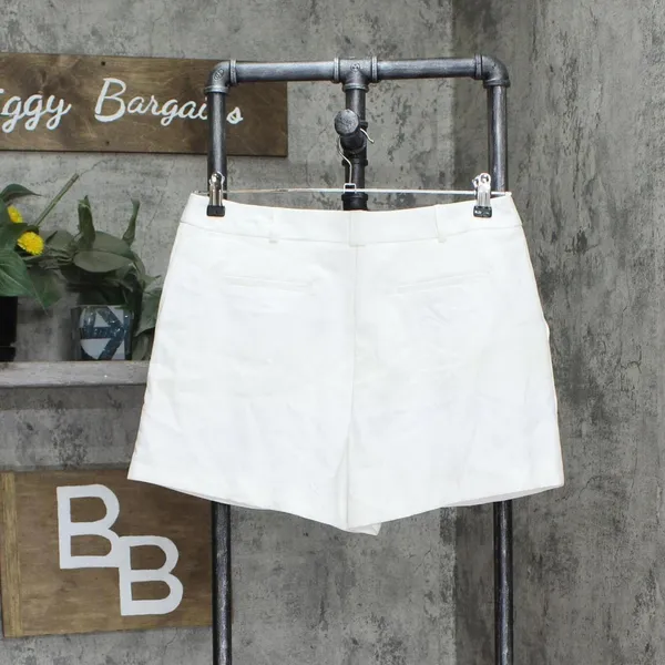 Simply Styled Womens Missy Fit Pleated Suiting Shorts S22224SS-MB 10 Cloud White - Image 2