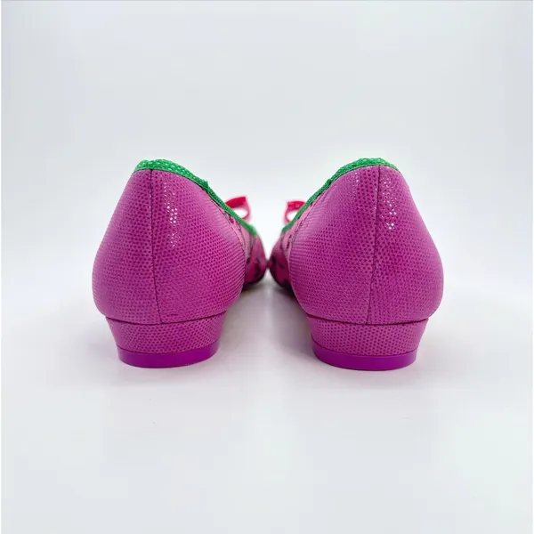 Poetic Licence Danty Doll Shoes 7 Pink Cherry Bow Rhinestone Peep Toe NWOB - Image 9