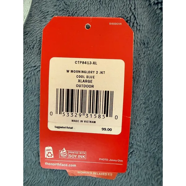 The North Face Womens Morninglory 2 Jacket Cool Blue Fleece Full Zip‎ XL CTP8413 - Image 7