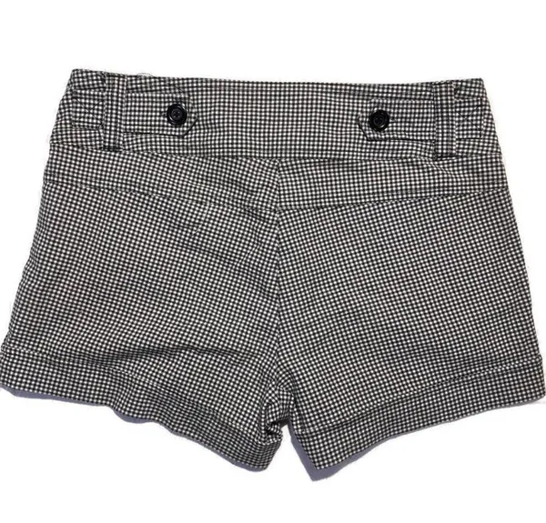 Vtg 90s Y2K tailored plaid tartan gingham cuff low rise shorts preppy academia M - Image 3