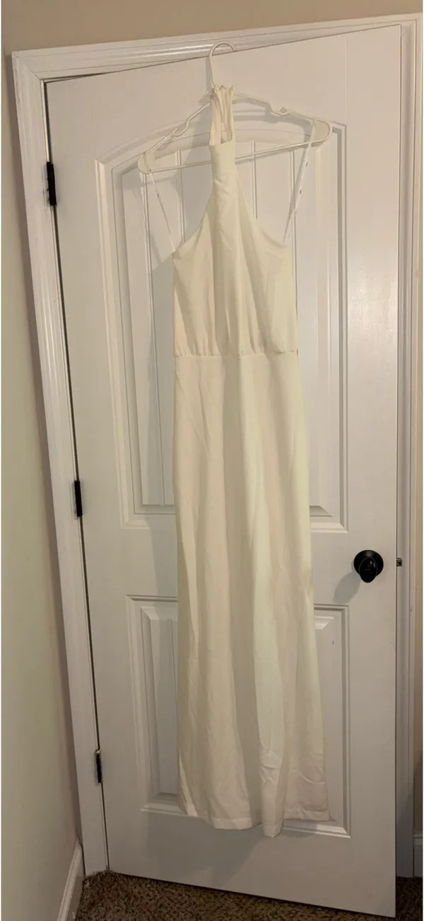 Lulus White Halter Jumpsuit - Image 3