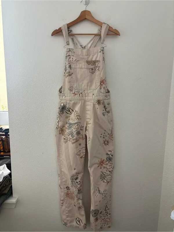 Free people we the free ziggy doodle overalls - Image 2