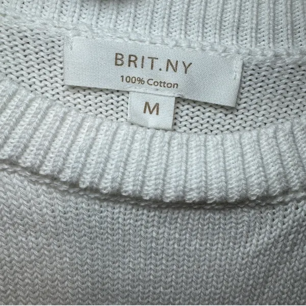 White Floral Embroidered Sweater - Image 3