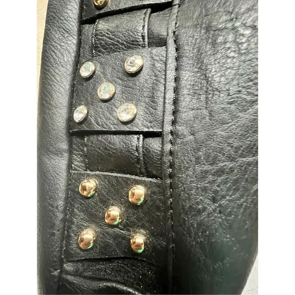 No Brand satchel bag* Black/ Gold￼/ sequence * Grained Bag NWT - Image 4