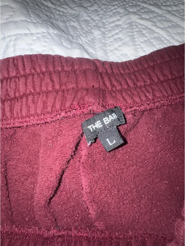 The Bar Varsity Sweatpants Maroon - Image 4