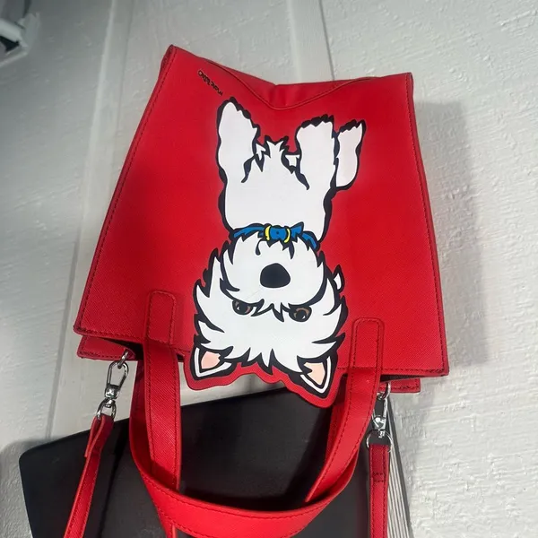 Westie/ West Highland Terrier Dog Crossbody Tote Bag By Marc Tetro EUC - Image 2