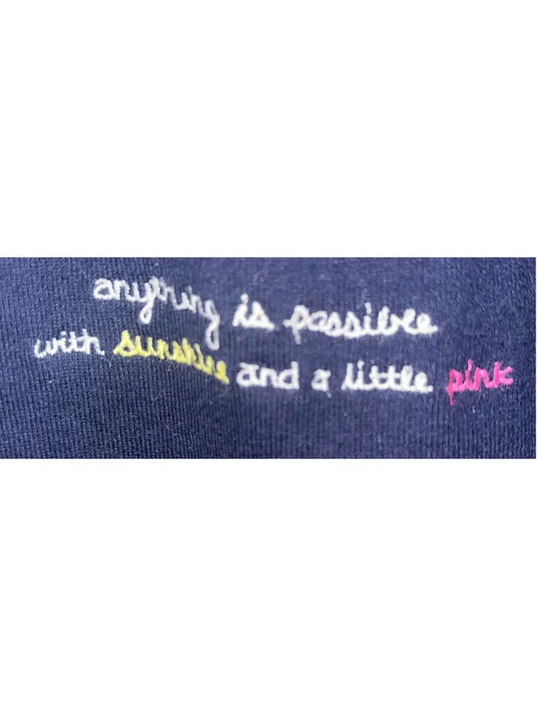 Lilly Pulitzer Women's Navy Blue Crew Neck Sweater Size S - Image 2