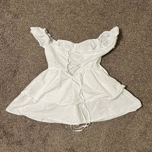 Ruffle Mini Skirt Corset Dress Mini Dress Off Shoulders Dress Slim Dress Summer - Image 3