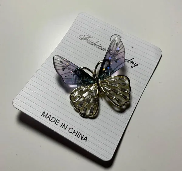 Mini Transparent Wings Butterfly Brooch Multiple - Image 3