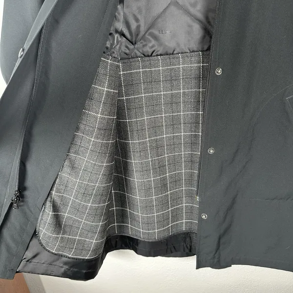 L.L.Bean Womens Small‎ Black Full Zip Snap Long Jacket Removeable Liner Outdoor - Image 4