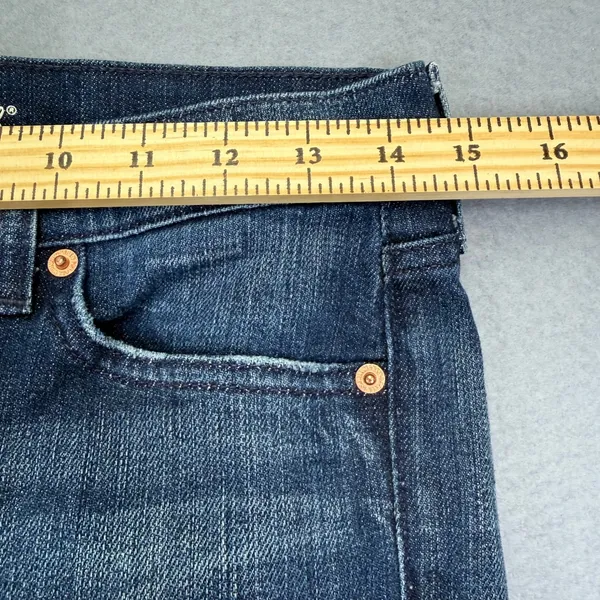 7 For All Mankind dojo Wide Leg Flare Jeans Dark Wash Blue U115J470S Size 27 - Image 3
