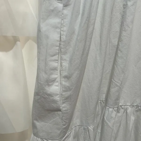 Madewell Suzette Tier Midi Dress 16 White Cotton Button Front Cottagecore Bridal - Image 4