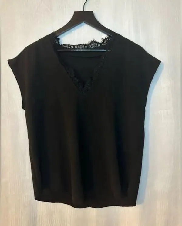 Black Lace Blouse - Image 2
