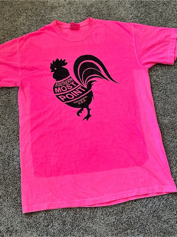 Comfort Colors Hot Pink Rooster Graphic Tee - Image 2