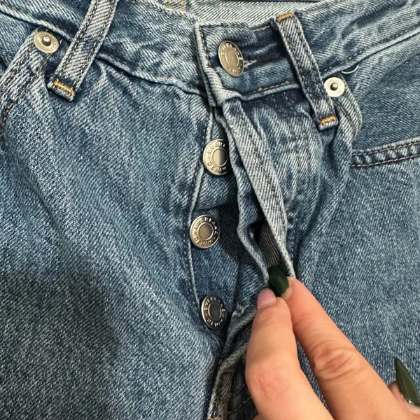 Everlane | The 90s Cheeky Crop Blue Organic Cotton Straight Leg‎ Denim Jeans, 24 - Image 3